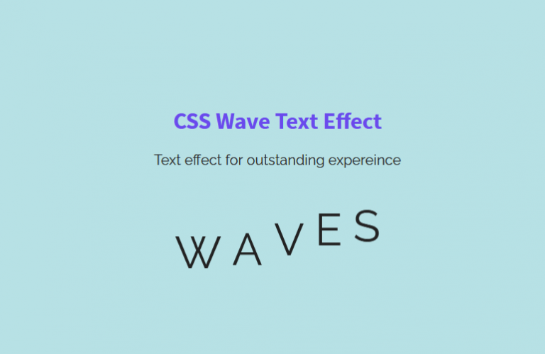 Text Wave Effect In Css Only Codeconvey