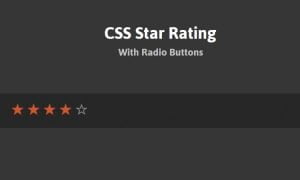 Pure CSS Star Rating Using Radio Buttons