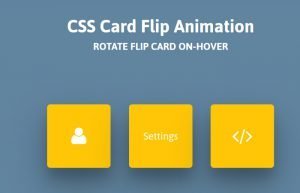 CSS Flip Animation on Hover – Flipping Card