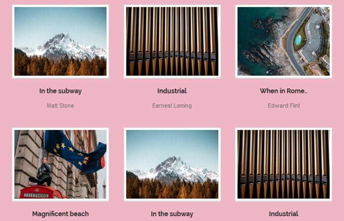 SS Image Grid with Captions