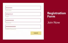 Registration Form in HTML with Validation
