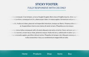 Responsive Sticky Footer