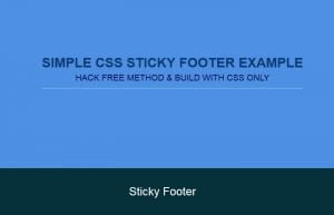 Simple CSS Sticky Footer