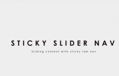 Sticky Navigation Bar using Jquery with Border Indicator