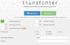 Transfonter Modern Fontface Generator