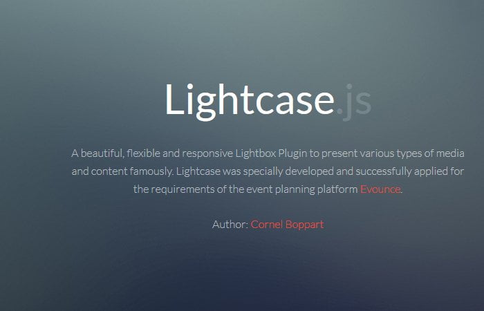 Lightcase Responsive jQuery Lightbox