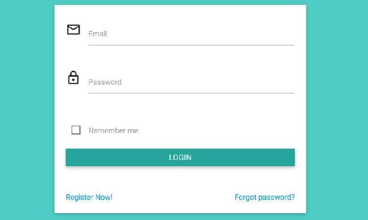 Login Materialize Form in HTML