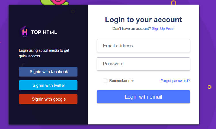 Login Page with Anime.js Background