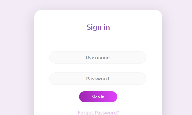 UI Login Form in HTML with CSS