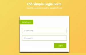 Simple Login Page in HTML with CSS Code Free Download