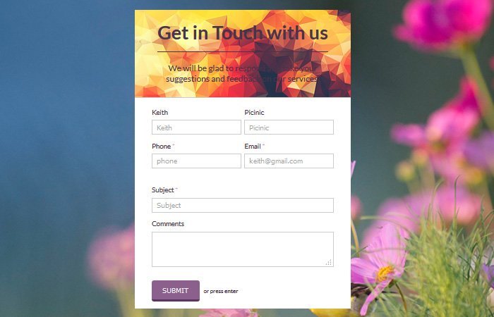 Clean Responsive HTML Contact Form Free Download