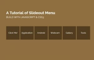 Building Slide Out Menu Using Only Javascript