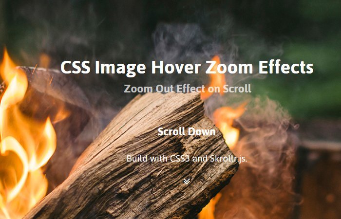 Create Zoom Out Hero Image on Scroll Effect