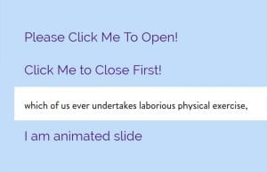 CSS Slide Animation On Click
