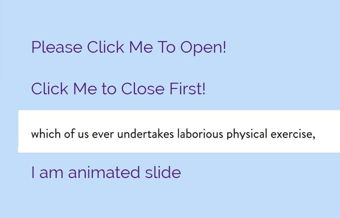 CSS Slide Animation On Click