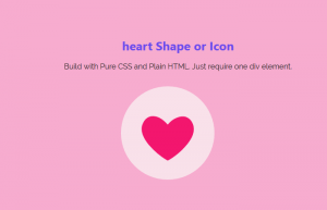 Pure CSS Heart Shape or Icon Using HTML