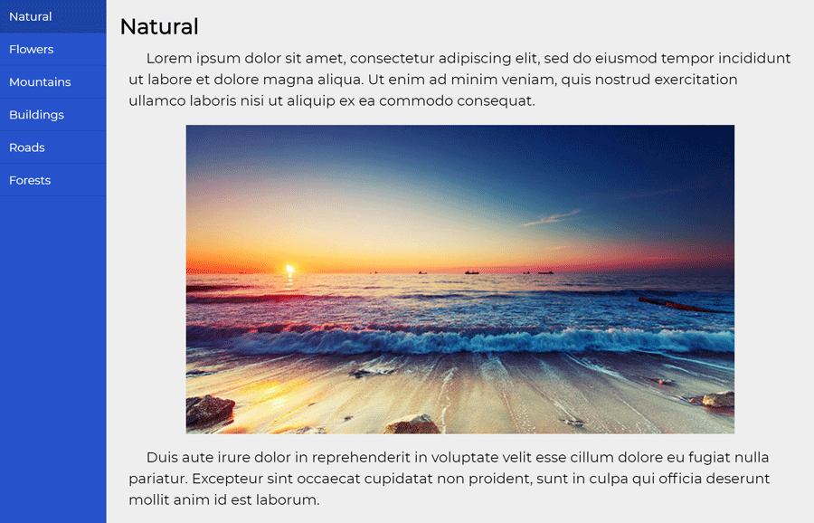 Pure CSS Responsive Vertical Tabs