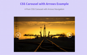Pure CSS Carousel with Arrows Navigation