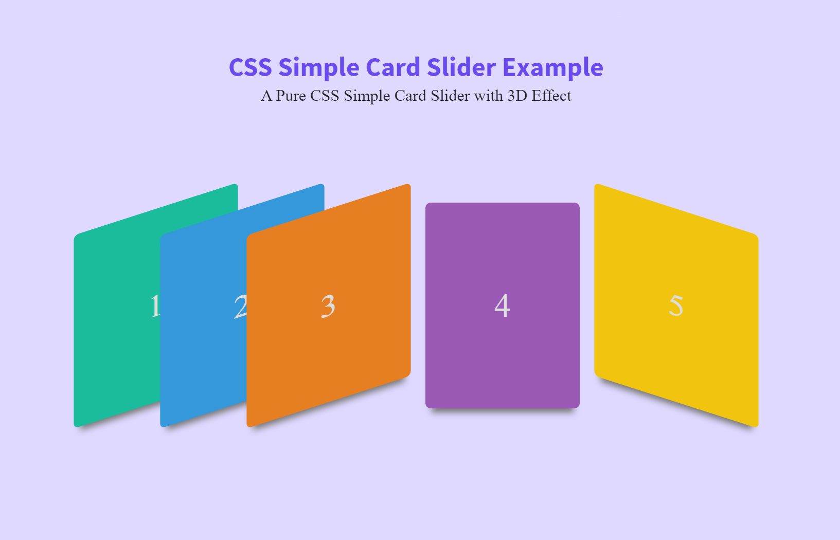 simple css html slider