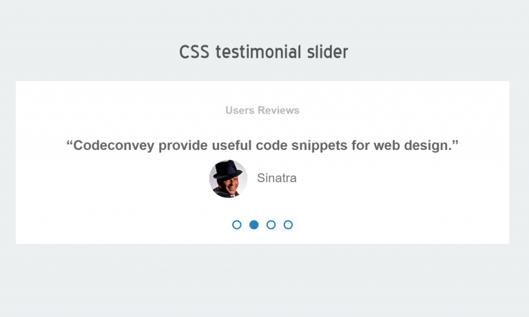 Pure CSS Testimonial Slider With Controls | Codeconvey