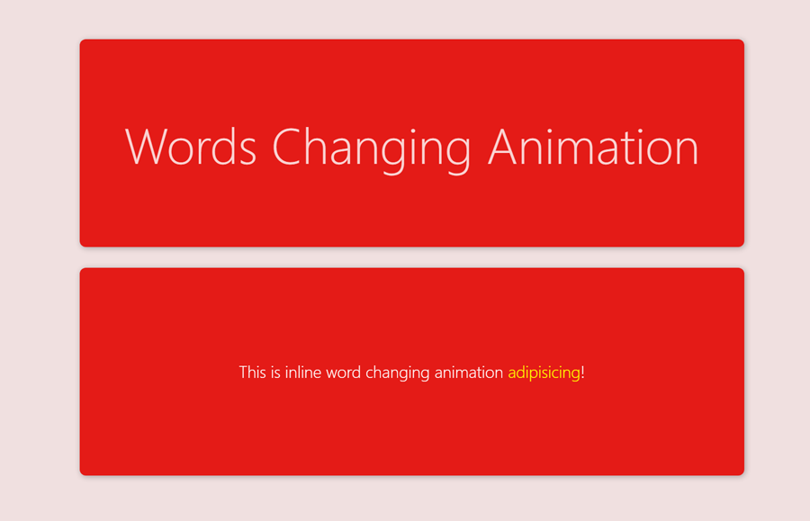 Changing Words with CSS Animation | Codeconvey