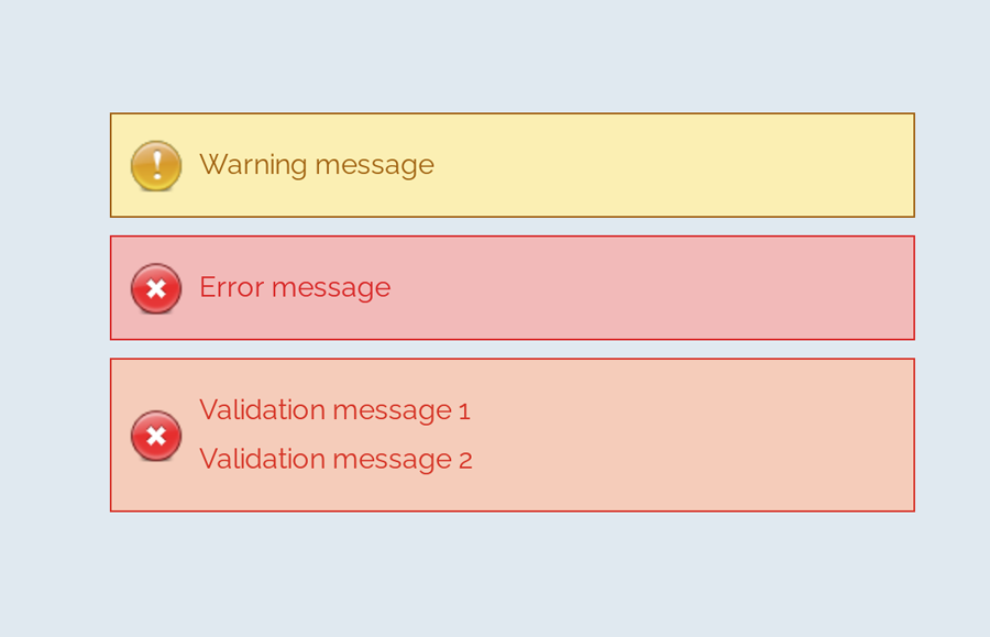Error Message CSS Style Example with Demo