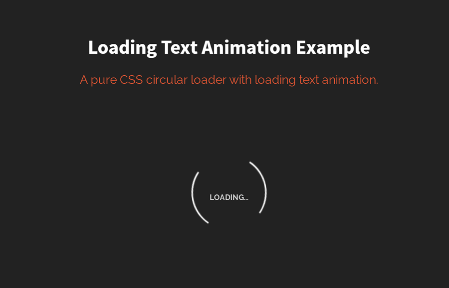 Loading Text Animation CSS Code with Demo