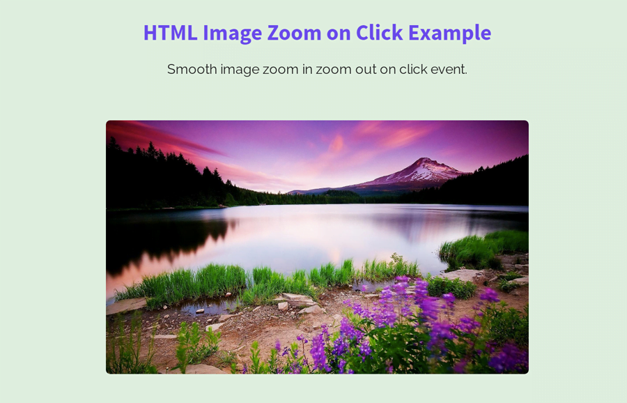 HTML Image Zoom on Click using JavaScript