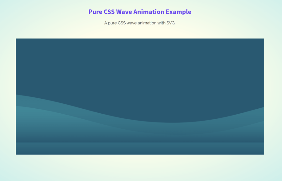 Pure CSS Wave Animation with Demo | Codeconvey