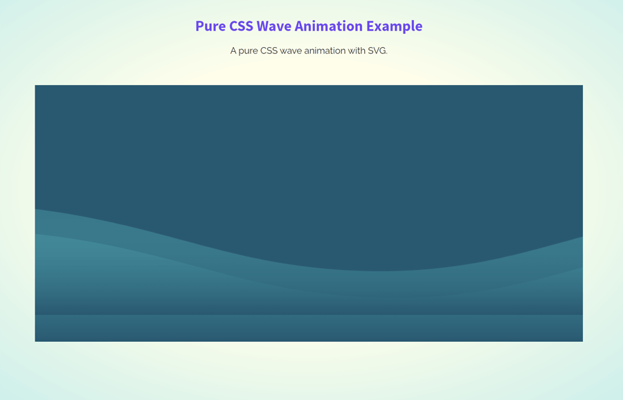 Pure CSS Wave Animation with Demo - Codeconvey