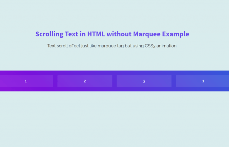 Scrolling Text in HTML without Marquee Tag