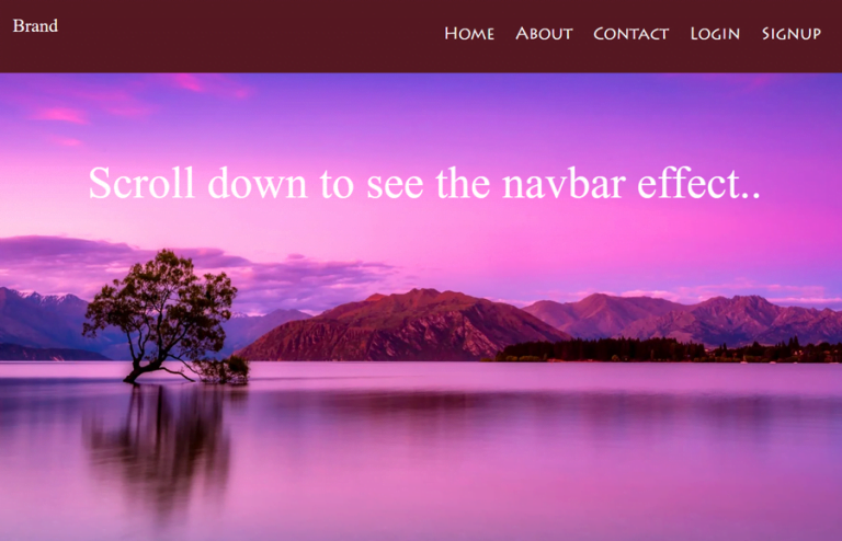 Navbar Transparent to Solid on Scroll using CSS