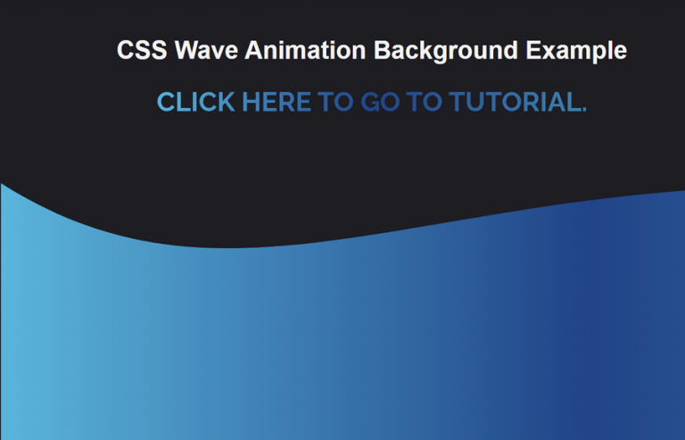 CSS Wave Animation Background with SVG
