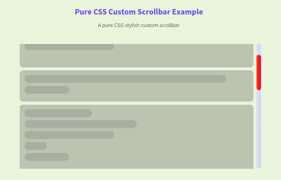 Custom Scrollbar CSS for all Browsers