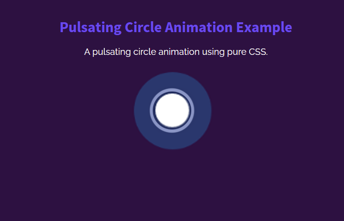 Pulsating Circle Animation using Pure CSS