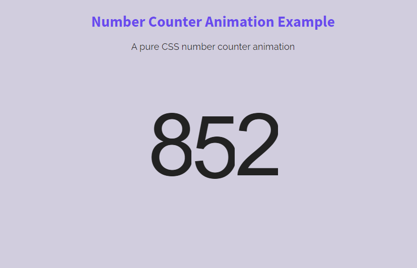 Pure CSS Number Counter Animation | Codeconvey