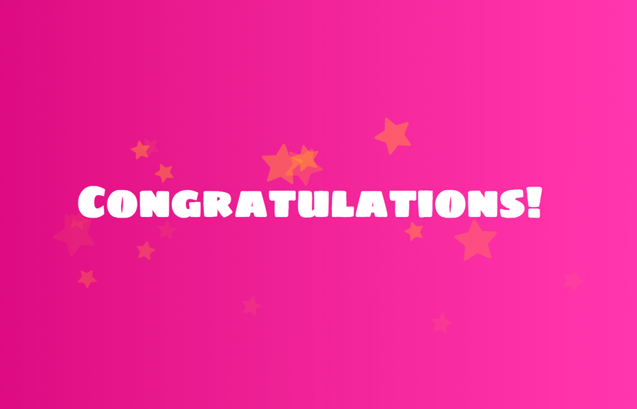 Congratulations Animation using CSS