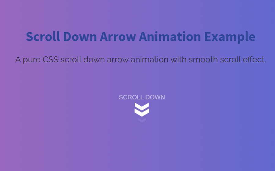 Indicator Scroll Down Arrow Animation Using CSS Only