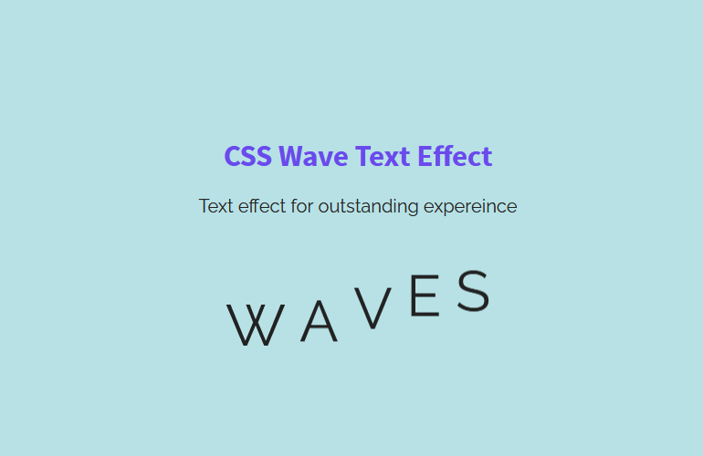Text Wave Effect in CSS Only