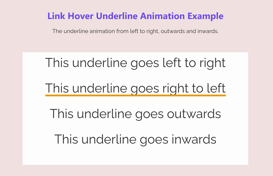 CSS Link Hover Underline Animation