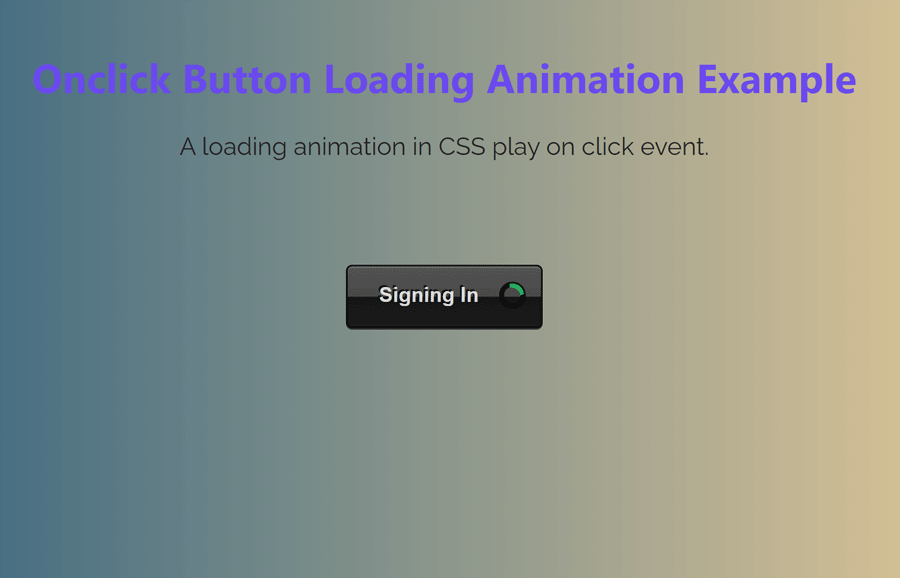Onclick Button Loading Animation CSS | Codeconvey