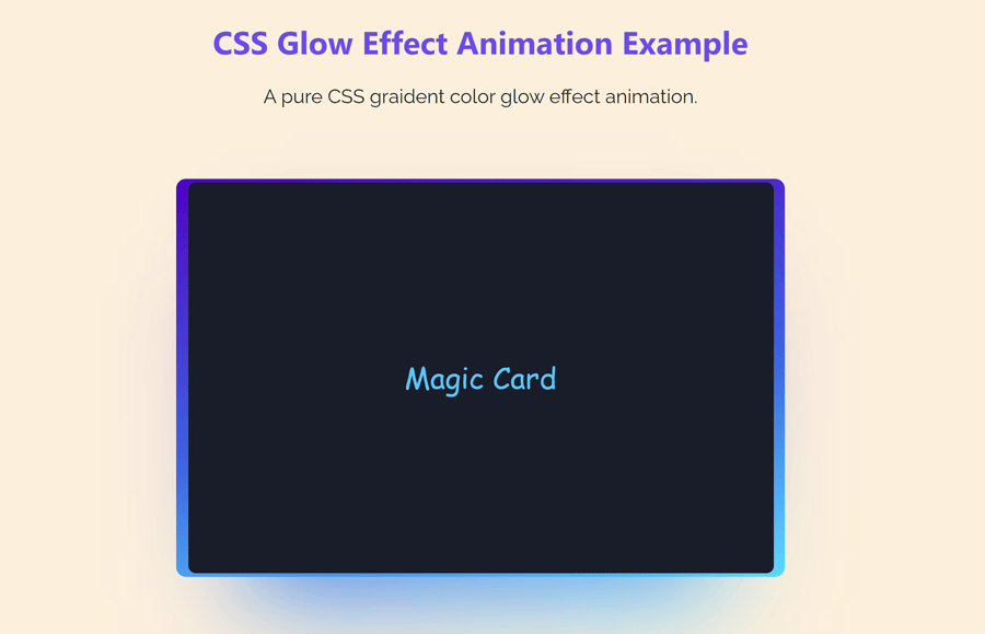 CSS Glow Effect Animation