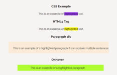 CSS To Highlight Text in Color Using HTML