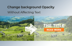 How to Change CSS background Image Opacity Without Affecting Text