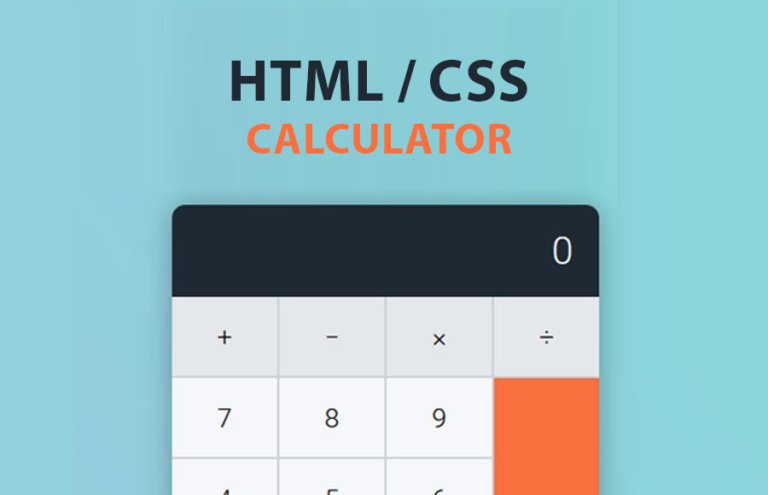 Build A Simple Calculator Using Html And Css 