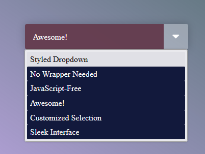 CSS Custom Select Dropdown Example Without Wrapper | Codeconvey